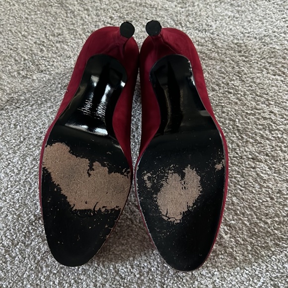 7.5 Red Stuart Weitzman Platform Pumps - Picture 11 of 13